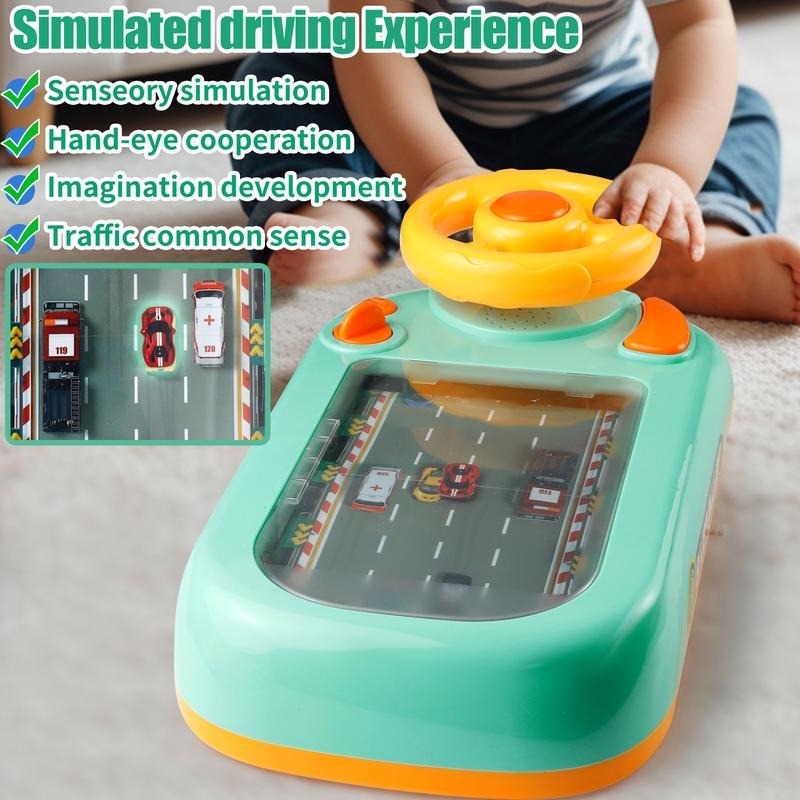 Musical Steering Wheel Toys For Boys 4 6 Year Old Toddler Simulated Driving Racing Car Game With Sound Ages 3 Year Old Interactive Educational Learning Race Truck For Kids Girls Birthday Gifts