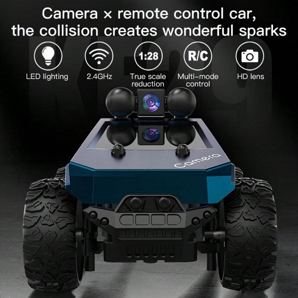 RC Car With HD Camera, High-Speed Remote Control Racing Car With LED Lights, Off-Road Drift Buggy For Kids & Adults, Ideal Holiday & Year-End Gift Set
