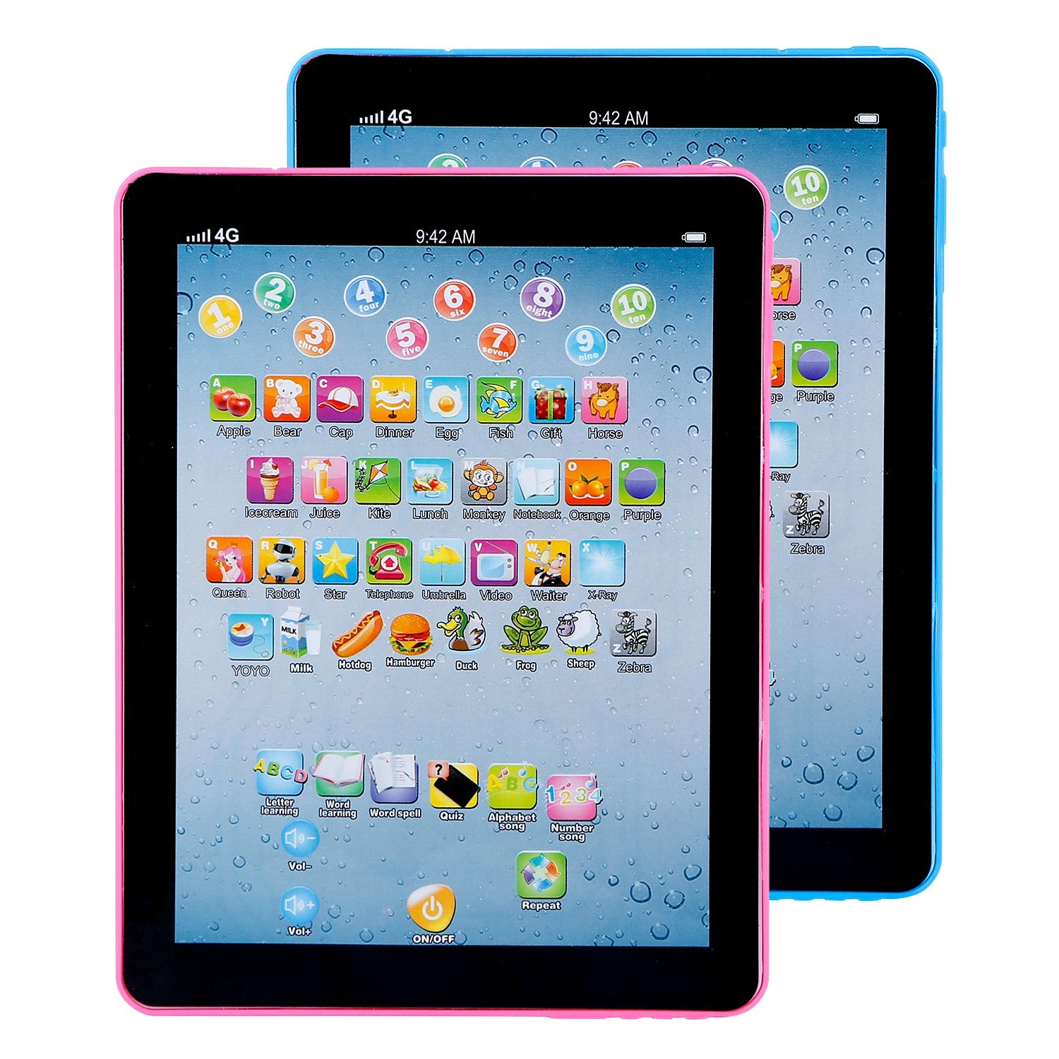 Baby Learning Tablet Educational Mini Pads Toys Touch Learn Toddler Tablet For ABC Numbers Words Gift For Boys Girls Aged 1-6 Year Old Kids
