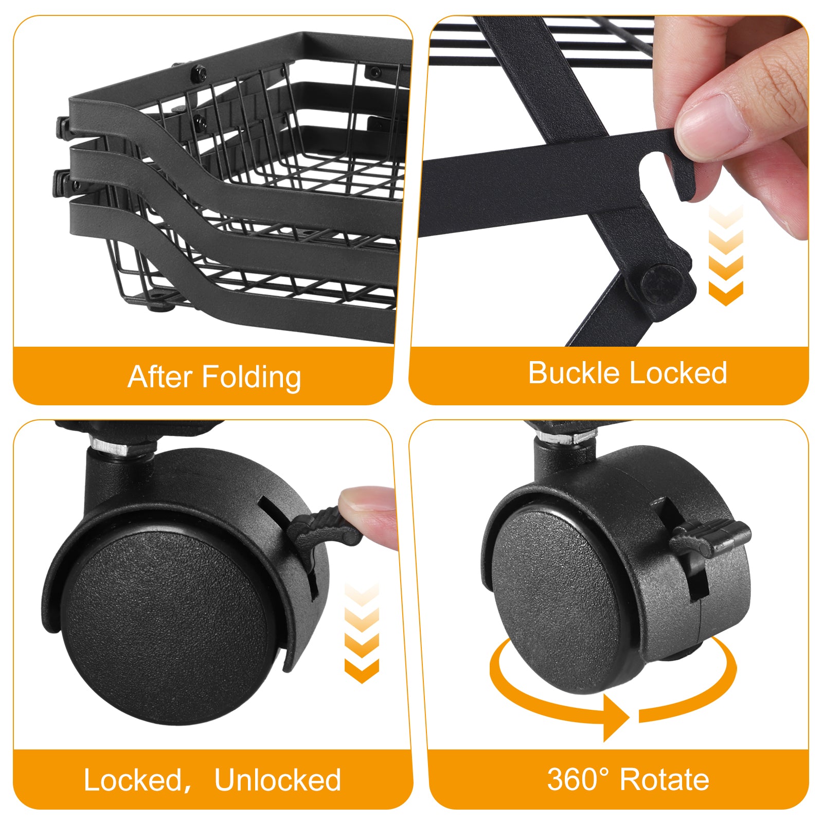 Kitchen Storage Rack Floor-Folding Vegetable Rack Multi-Layer Gap Vegetable And Fruit Basket Household Kitchen Storage Shelf